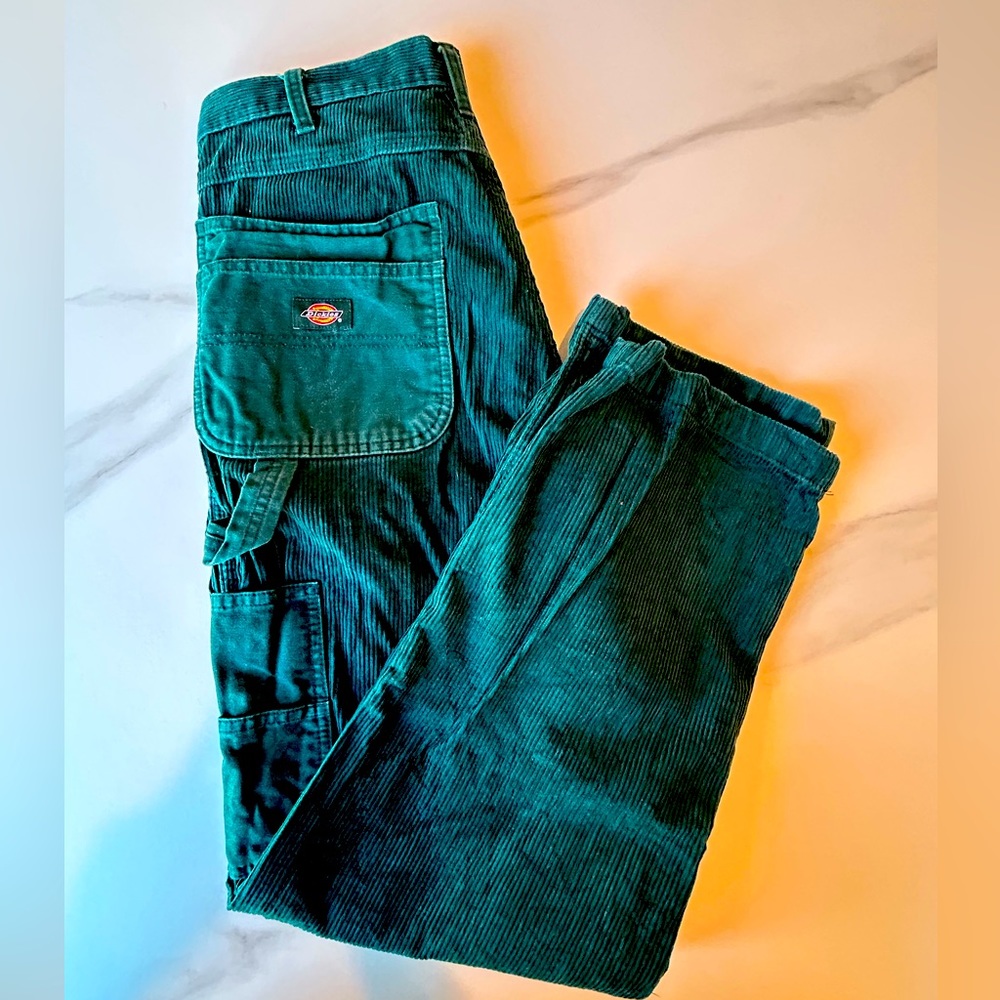 Vintage Dickies Carpenter Corduroy Dark Forrest Green
